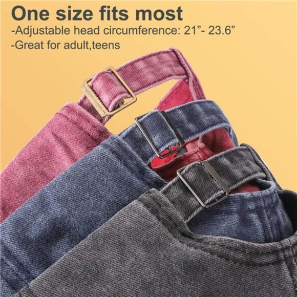 3 Pack Washed Plain Baseball Cap, Retro Adjustable Dad Hats Gift for Men / Women - Picture 5 of 7